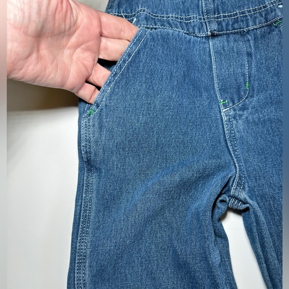 John Deere Denim Bib Overalls Toddler Size 3T  Adjustable Straps Country Farm - Picture 5 of 8